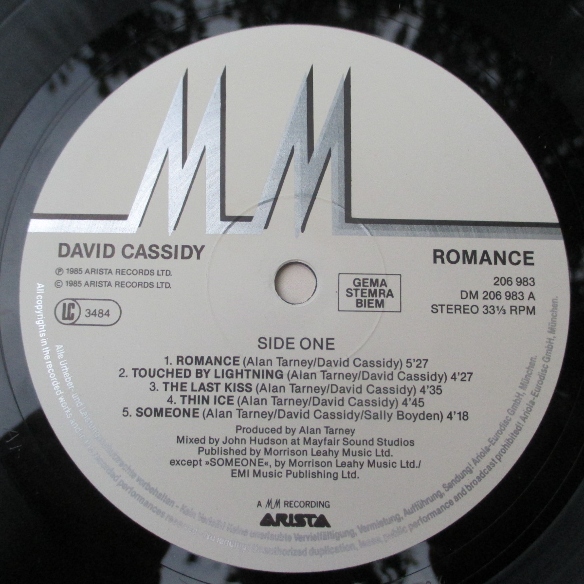 Disc Vinil Lp David Cassidy Romance Hifi Audio Mix