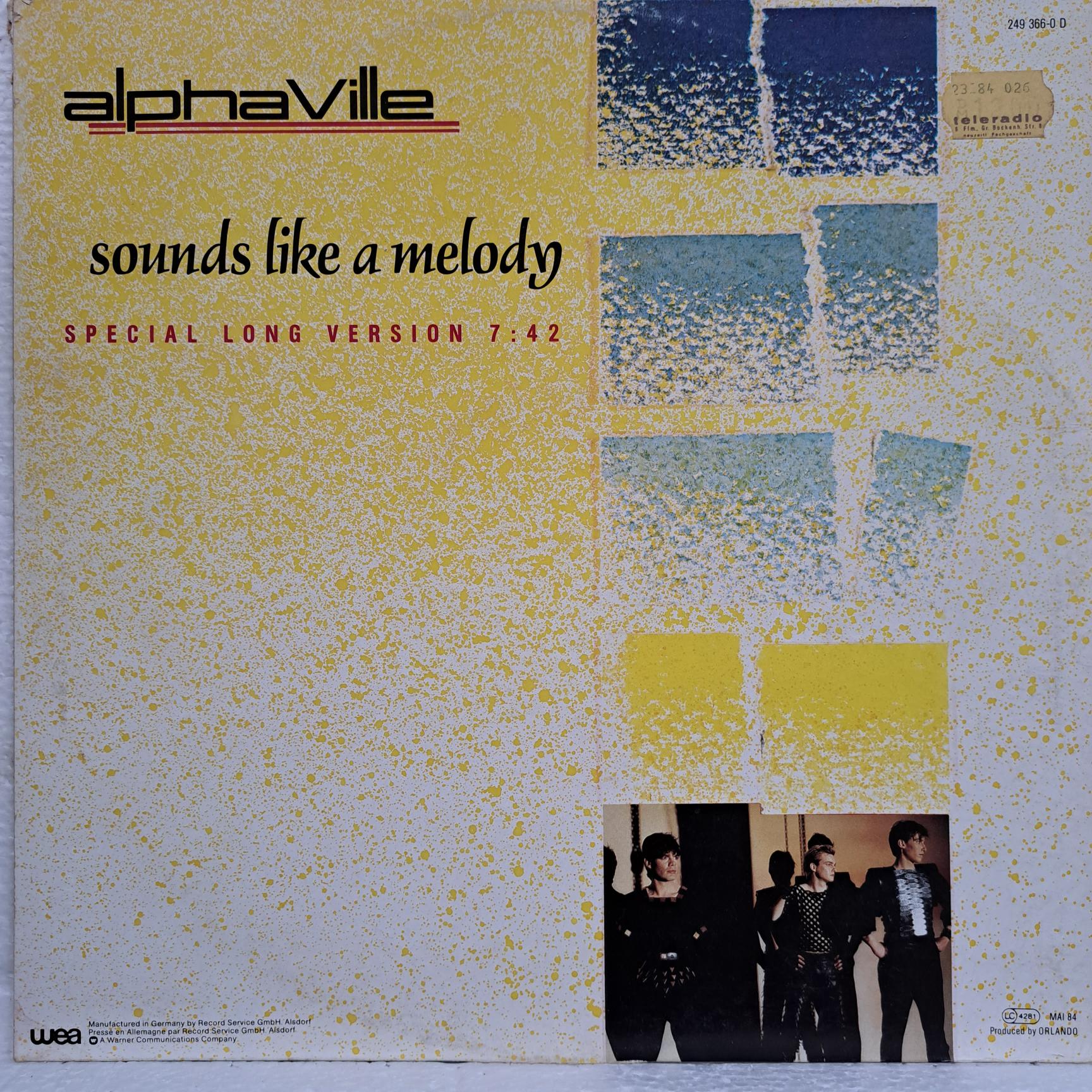 Alphaville – Sounds Like A Melody (Special Long Version) Disc VINIL MAXI VG+ - imagine 2