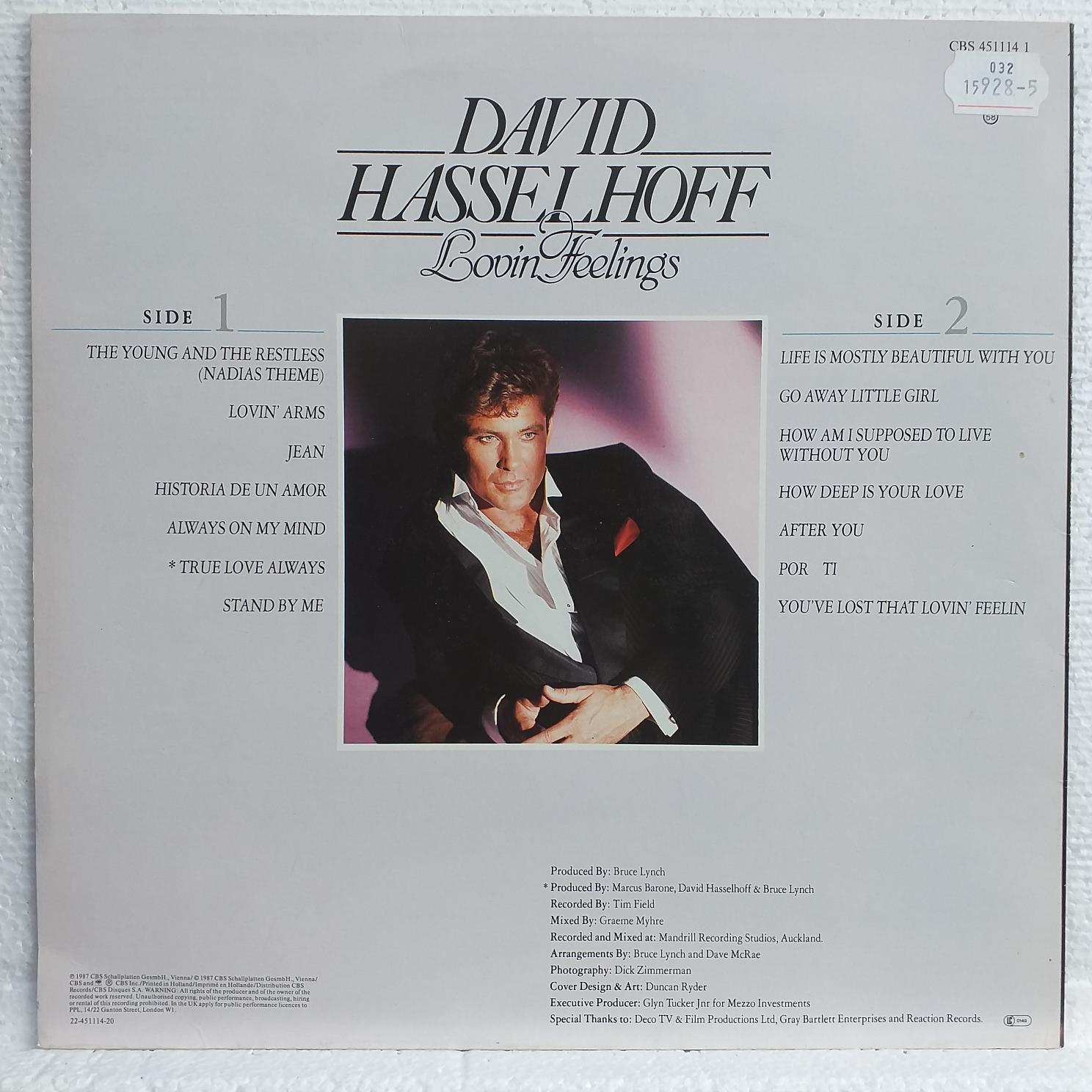 David Hasselhoff – Lovin Feelings Disc VINIL LP VG+