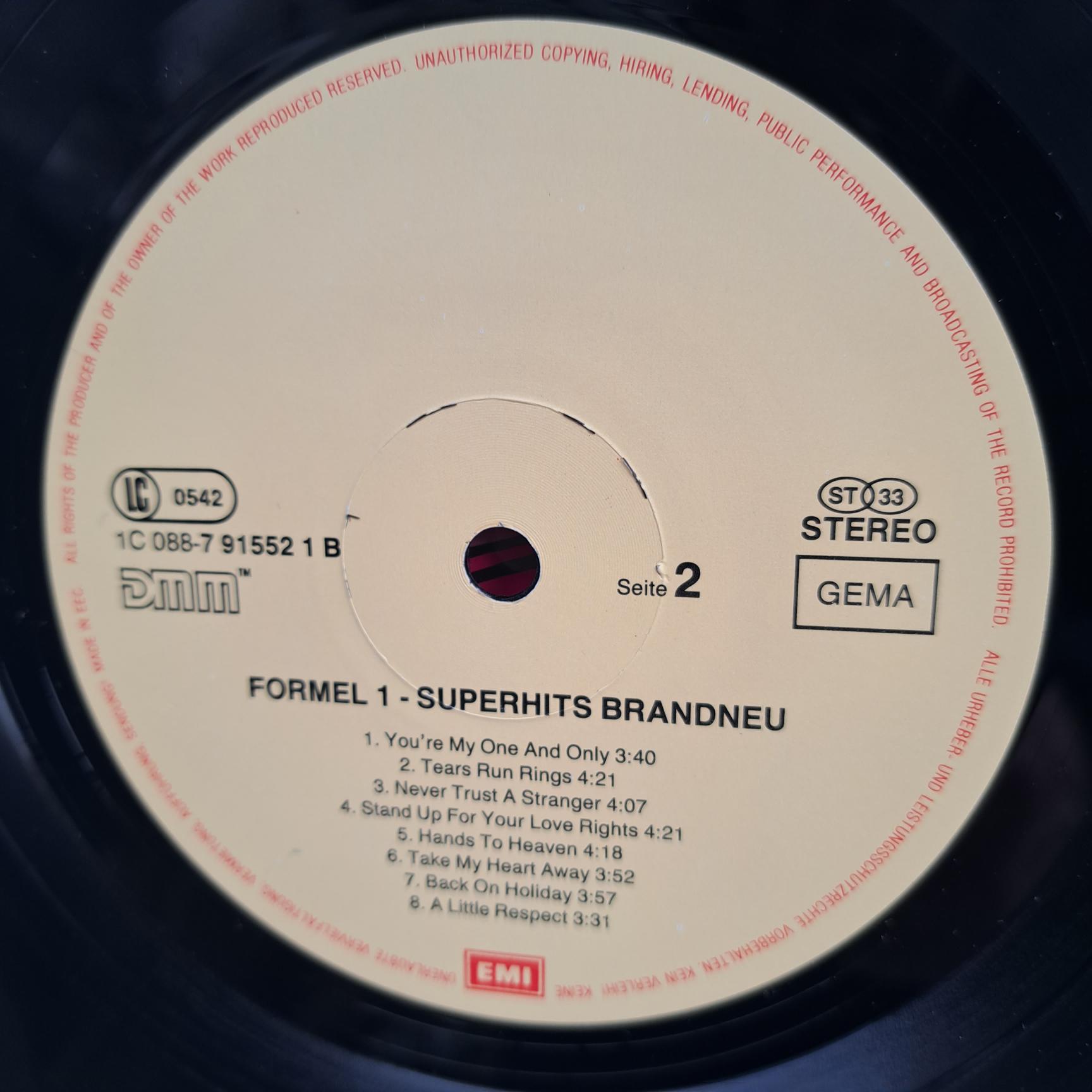 1988 Formel Eins • Tophits Disc VINIL LP VG Bobby McFerrin, Enya, Jennifer Rush, Edelweiss, Sandra, Marc Almond, Sandra, Robbie Nevil, Erasure ... - imagine 3