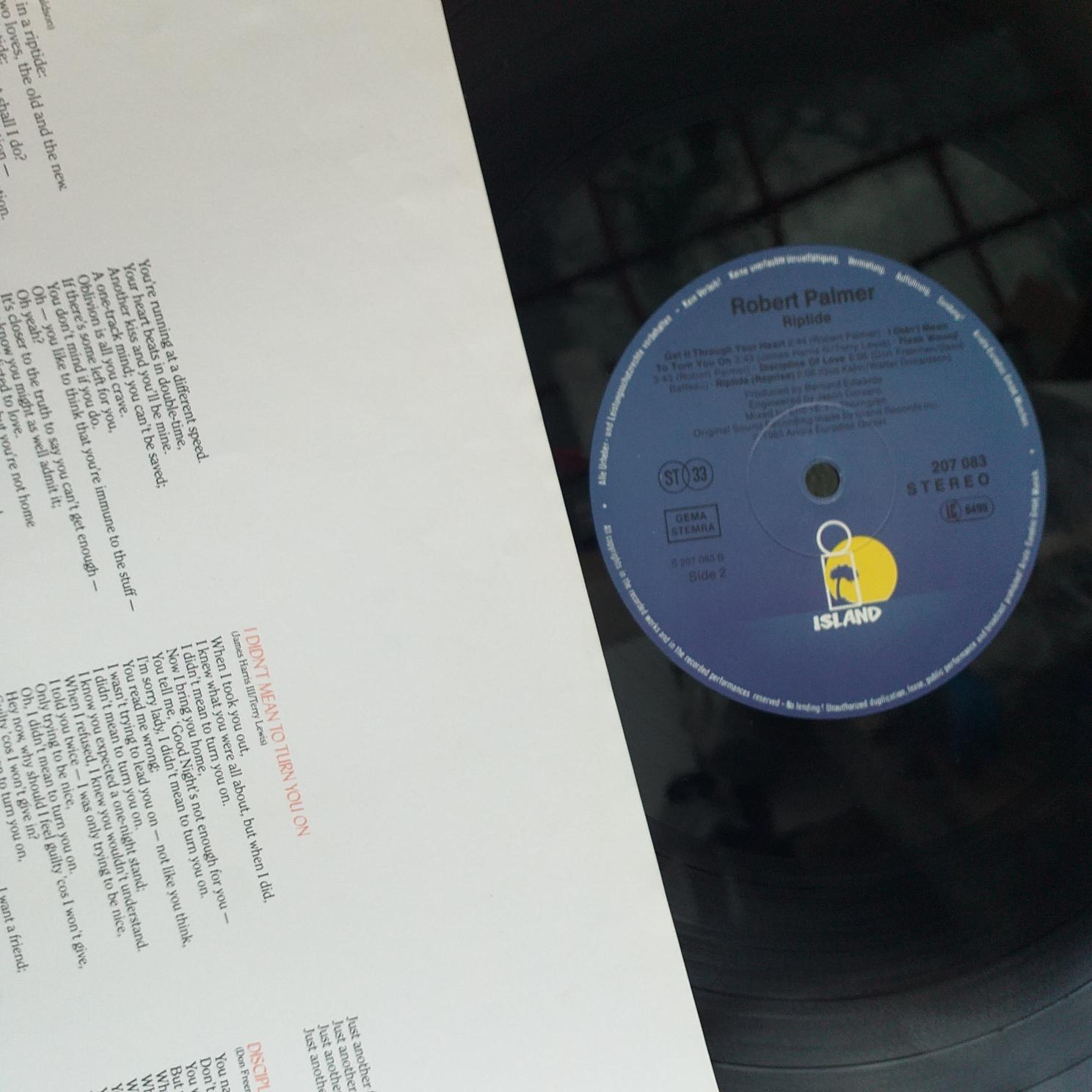 Robert Palmer – Riptide Disc VINIL LP VG+ - imagine 3