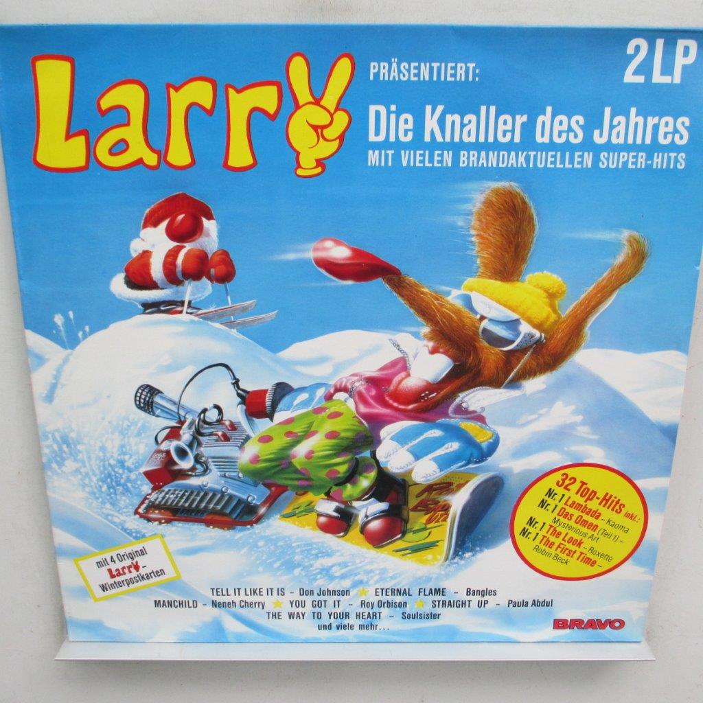 Larry 32 Top-Hits - VG+ Mike Oldfield, Bangles, Roxette, Roy Orbison, Liza Minelli, Robin Beck, FYC, Sandra, Paula Abdul, Black Box ... - 2 LP compilatie  Disc VINIL LP