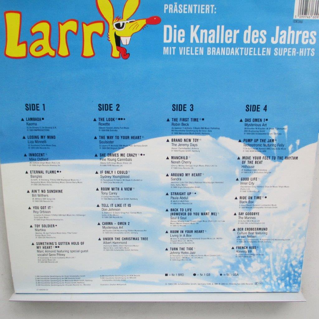 Larry 32 Top-Hits - VG+ Mike Oldfield, Bangles, Roxette, Roy Orbison, Liza Minelli, Robin Beck, FYC, Sandra, Paula Abdul, Black Box ... - 2 LP compilatie  Disc VINIL LP - imagine 2