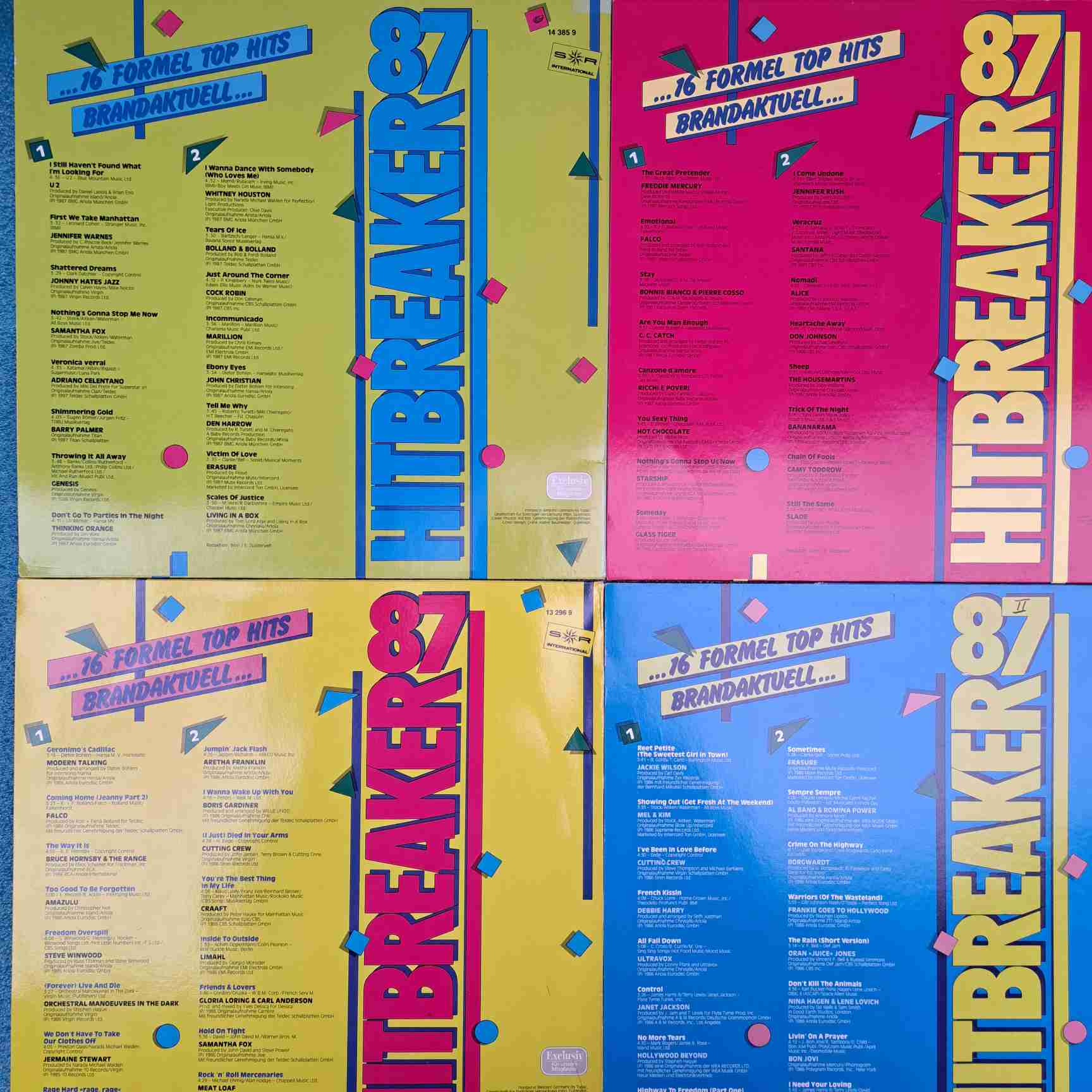 4 compilații Hit Breaker 87 - U2, Modern Talking, Falco, C.C. Catch, Hot Chocolate, Ricchi e Poveri - Discuri Vinil 4 LP EX-1 - imagine 3