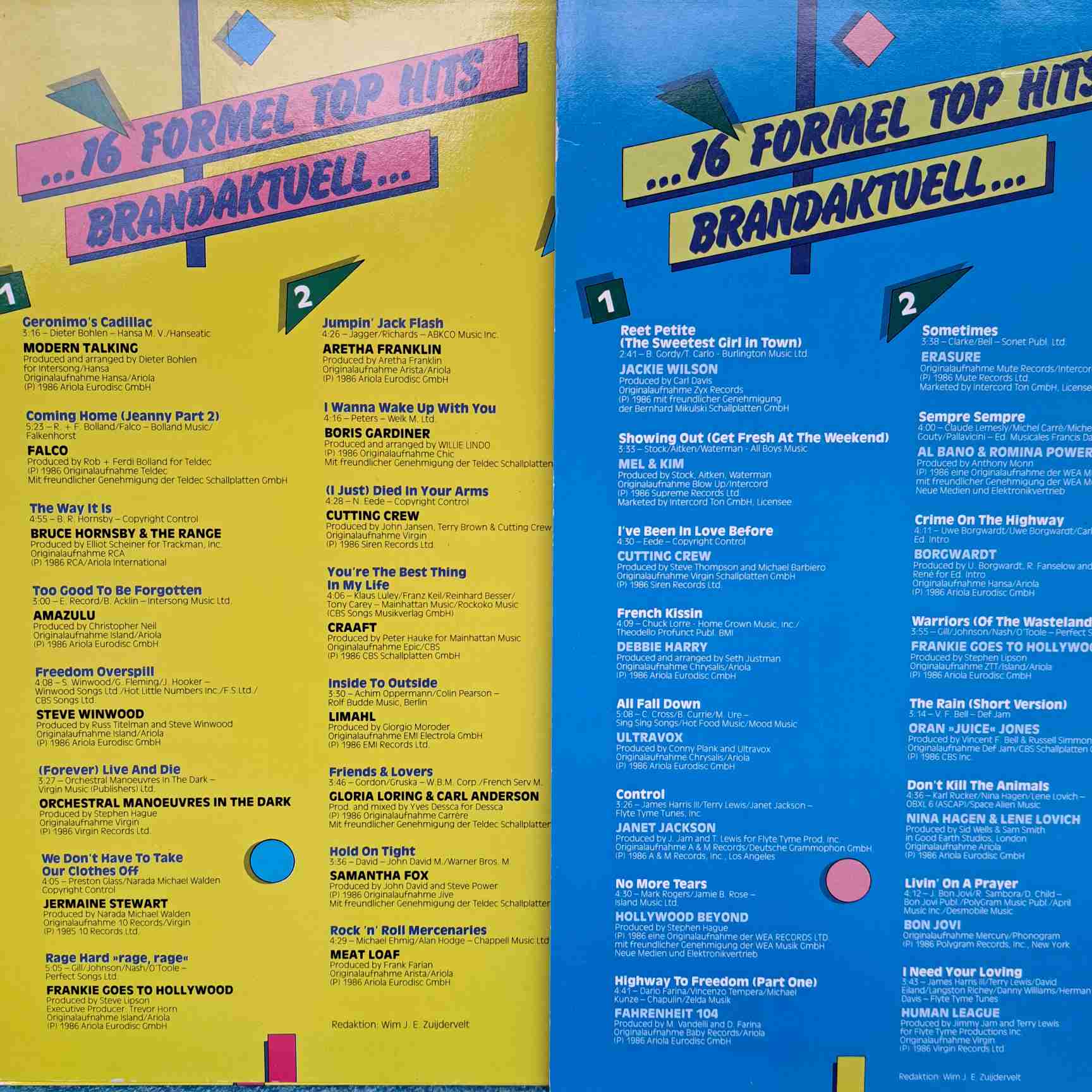 4 compilații Hit Breaker 87 - U2, Modern Talking, Falco, C.C. Catch, Hot Chocolate, Ricchi e Poveri - Discuri Vinil 4 LP EX-1 - imagine 2