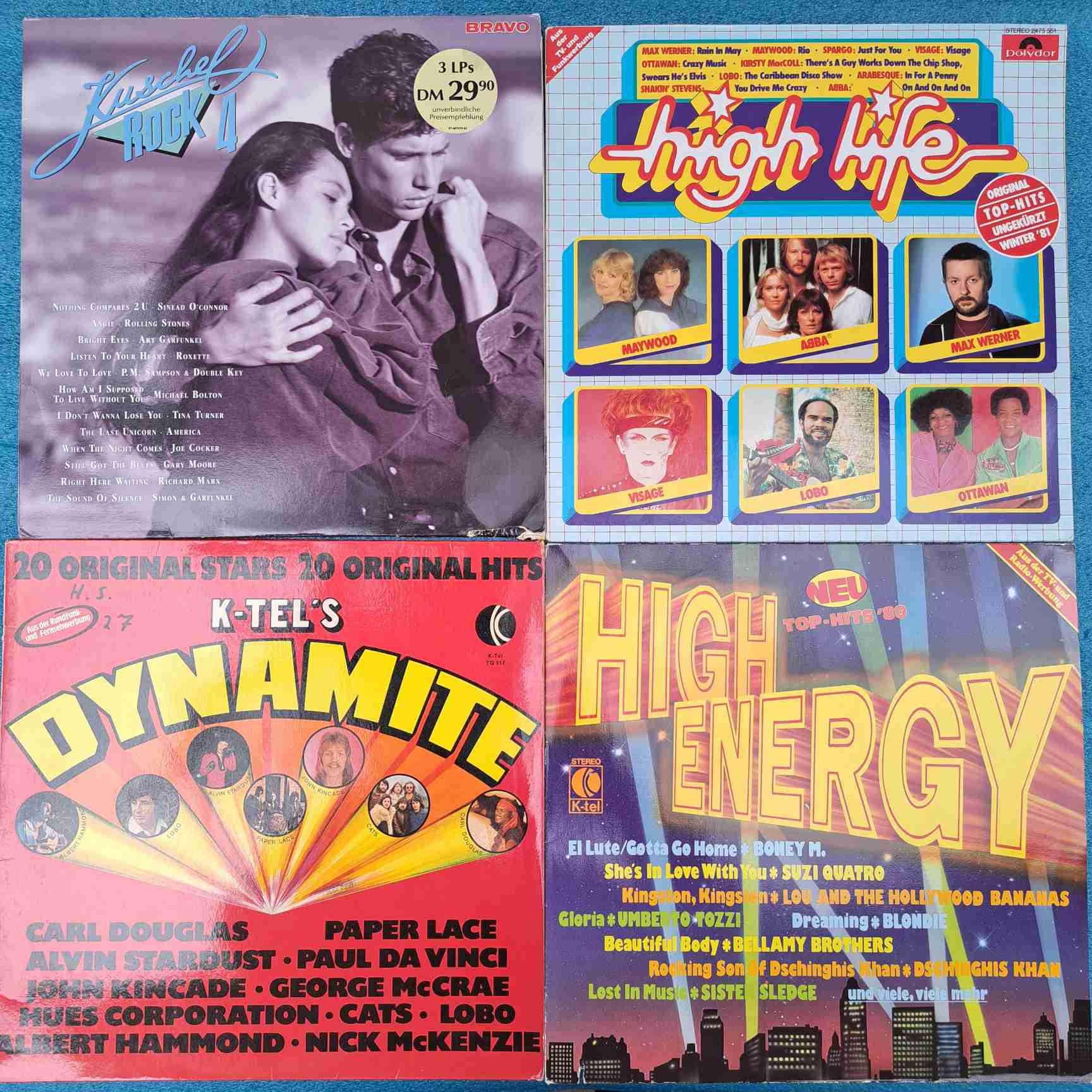 Kuschelrock 4 - Disc Vinil 3LP VG+ și 3 compilații de High Life, Dynamite, High Energy VG+ (73)