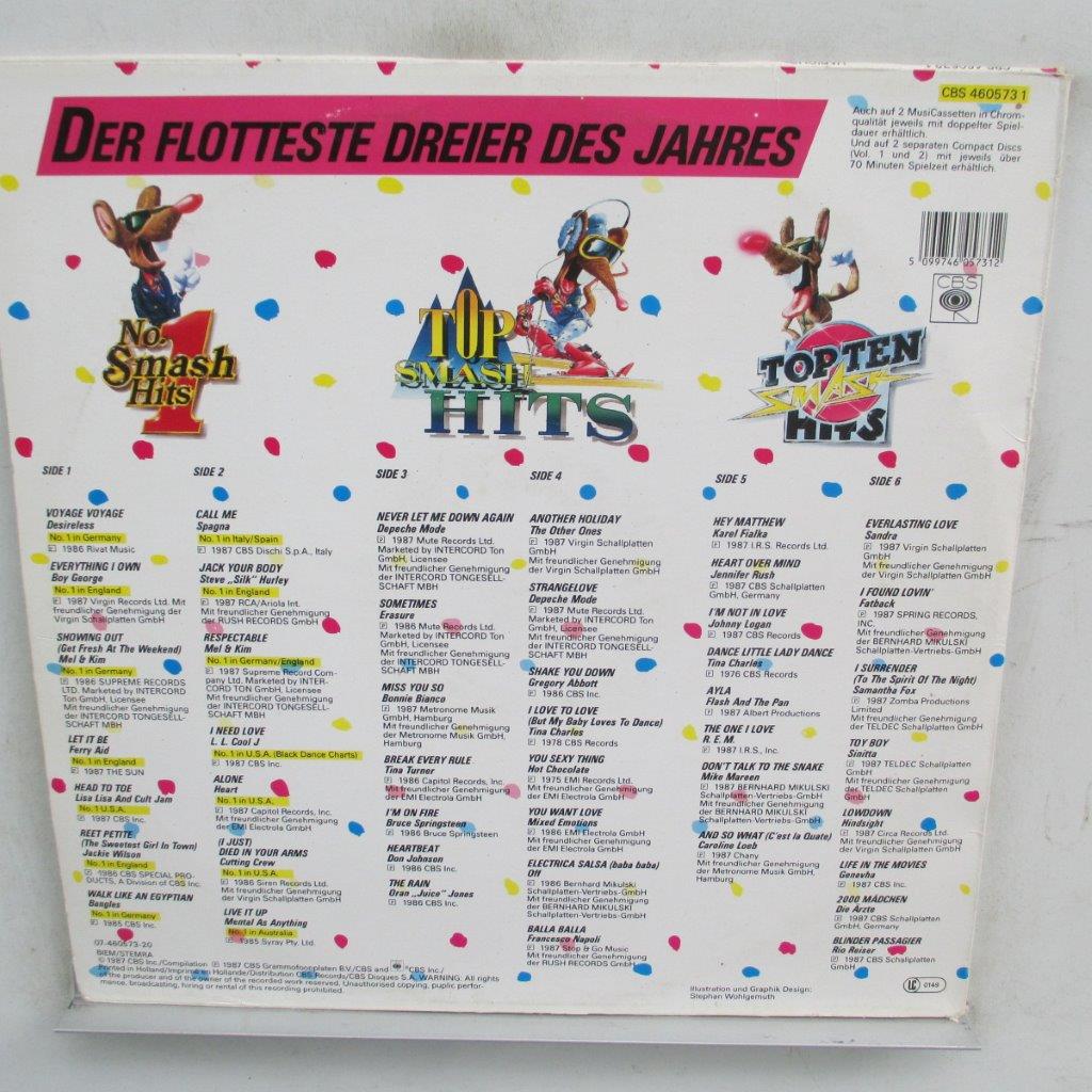 No.1 Smash Hits '87 : Desireless, Boy George, Heart, Cutting Crew, Depeche Mode, Erasure, Bruce Springsteen, Mike Mareen, LL Cool J, Sandra, Samanta Fox, REM ... 3LP VG VG+ - imagine 2