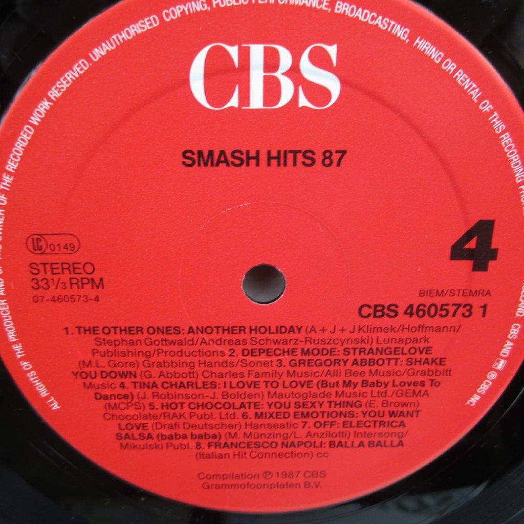No.1 Smash Hits '87 : Desireless, Boy George, Heart, Cutting Crew, Depeche Mode, Erasure, Bruce Springsteen, Mike Mareen, LL Cool J, Sandra, Samanta Fox, REM ... 3LP VG VG+ - imagine 5