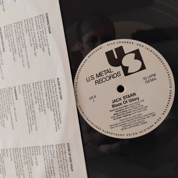 Jack Starr – Blaze Of Glory Disc VINIL LP - imagine 3