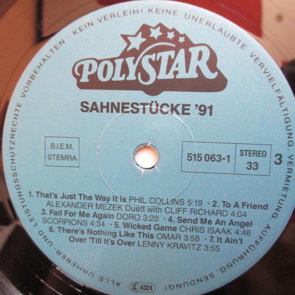Various Artists – Sahnestücke '91 - Die Besten Soft-Rock Stücke 2LP : Scorpions, Zucchero Feat. Paul Young, Paula Abdul, Chris Rea, Chris Isaak, Doro, Lenny Kravitz, Gary Moore, Phil Collins ... - imagine 3