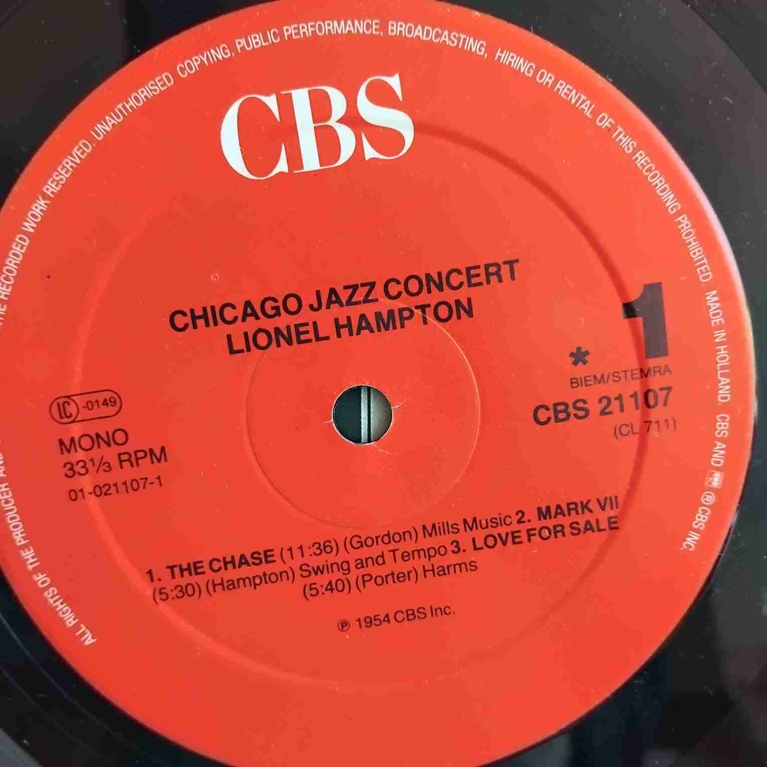 Lionel Hampton And His Orchestra – Chicago Jazz Concert Disc VINIL LP - imagine 3