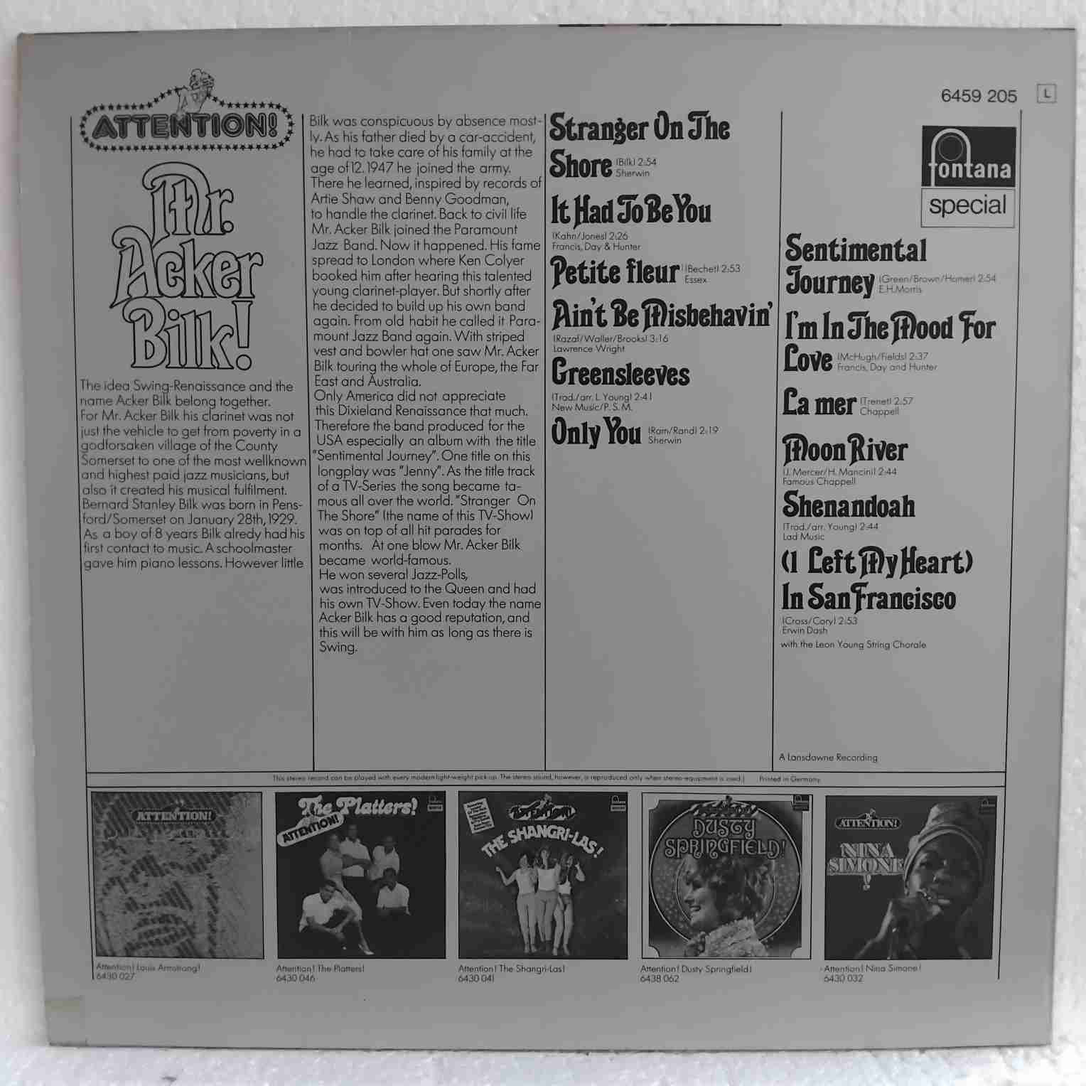 Mr. Acker Bilk! – Attention! Mr. Acker Bilk! Disc VINIL LP - imagine 2