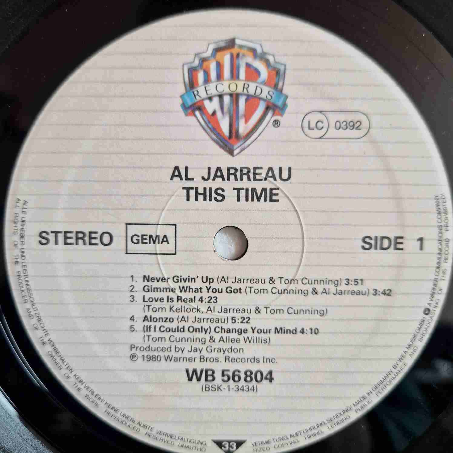 Al Jarreau – This Time Disc vinil LP - imagine 3