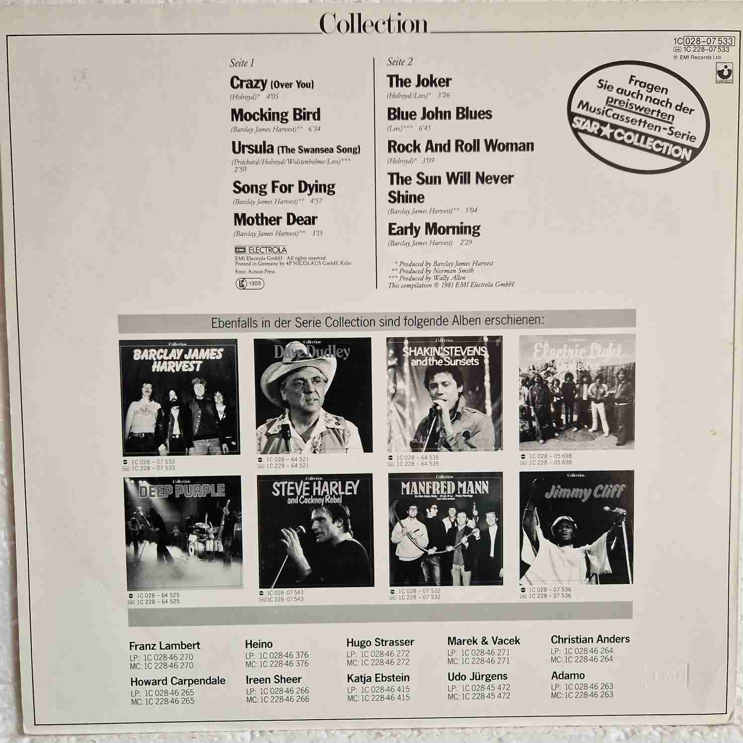 Barclay James Harvest – Collection Disc vinil LP - imagine 2