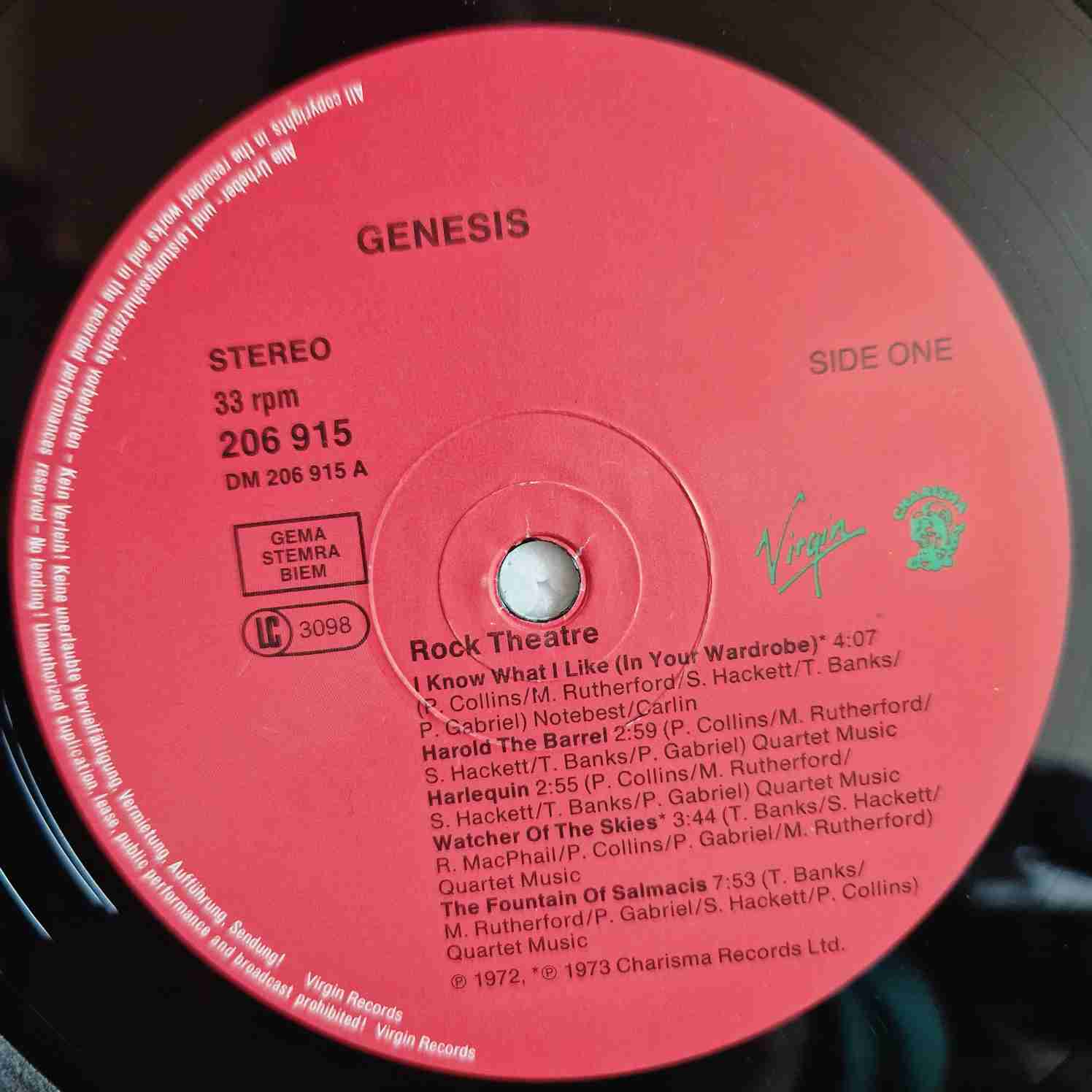 Genesis – Rock Theatre Disc vinil LP - imagine 3