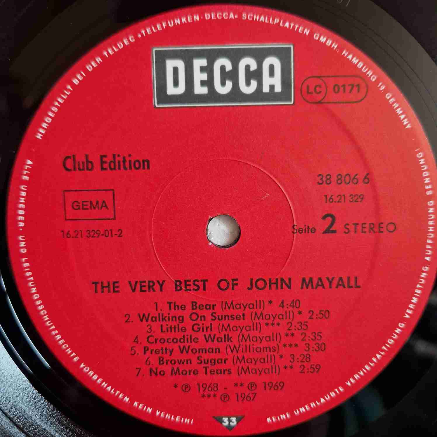 John Mayall – The Very Best Of John Mayall Disc vinil LP - imagine 3