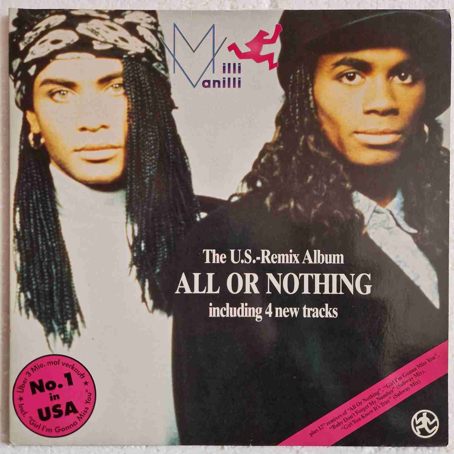Milli Vanilli – All Or Nothing - The U.S.-Remix Album Disc vinil LP