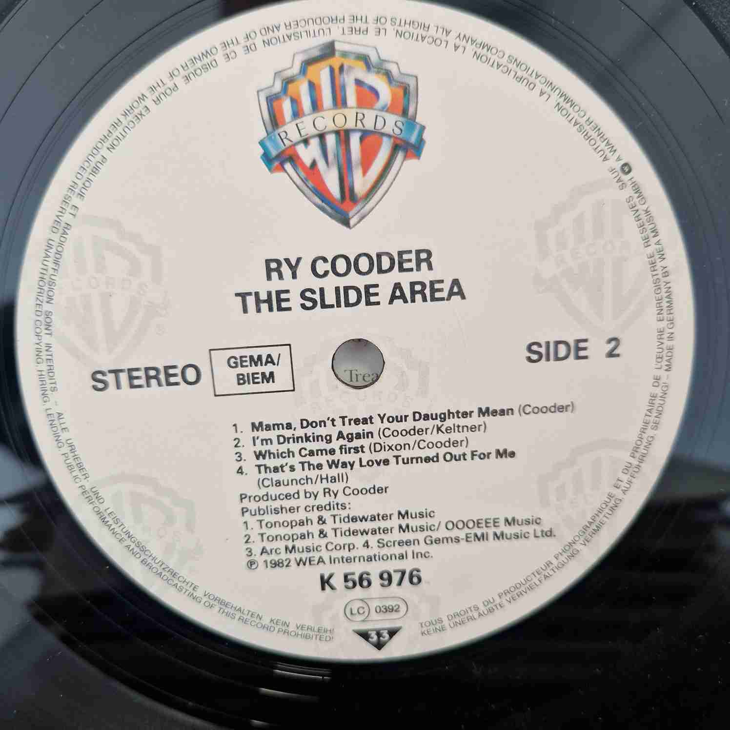 Ry Cooder – The Slide Area Disc vinil LP - imagine 3