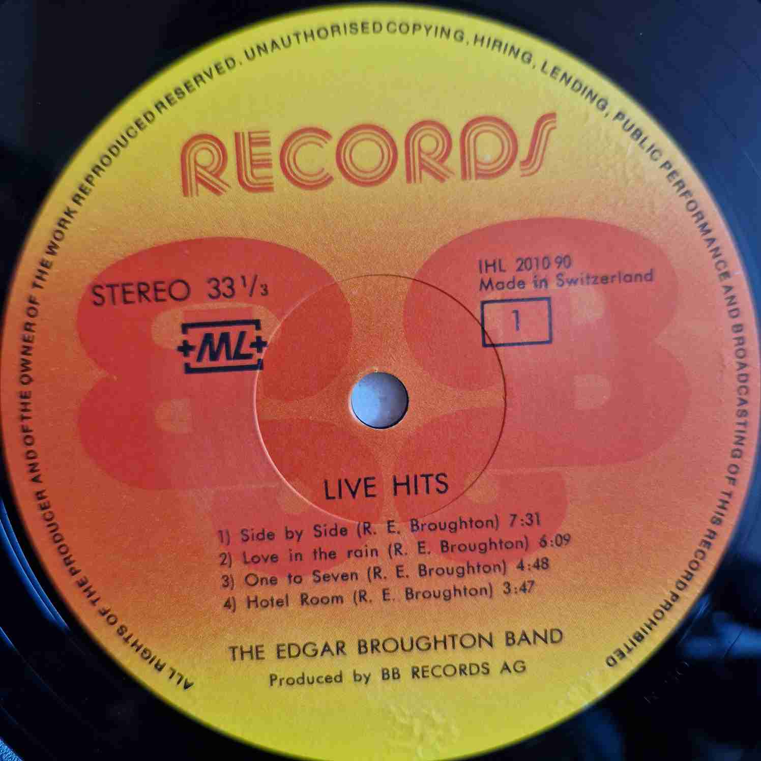The Edgar Broughton Band – Live Hits Harder! Disc vinil LP - imagine 3