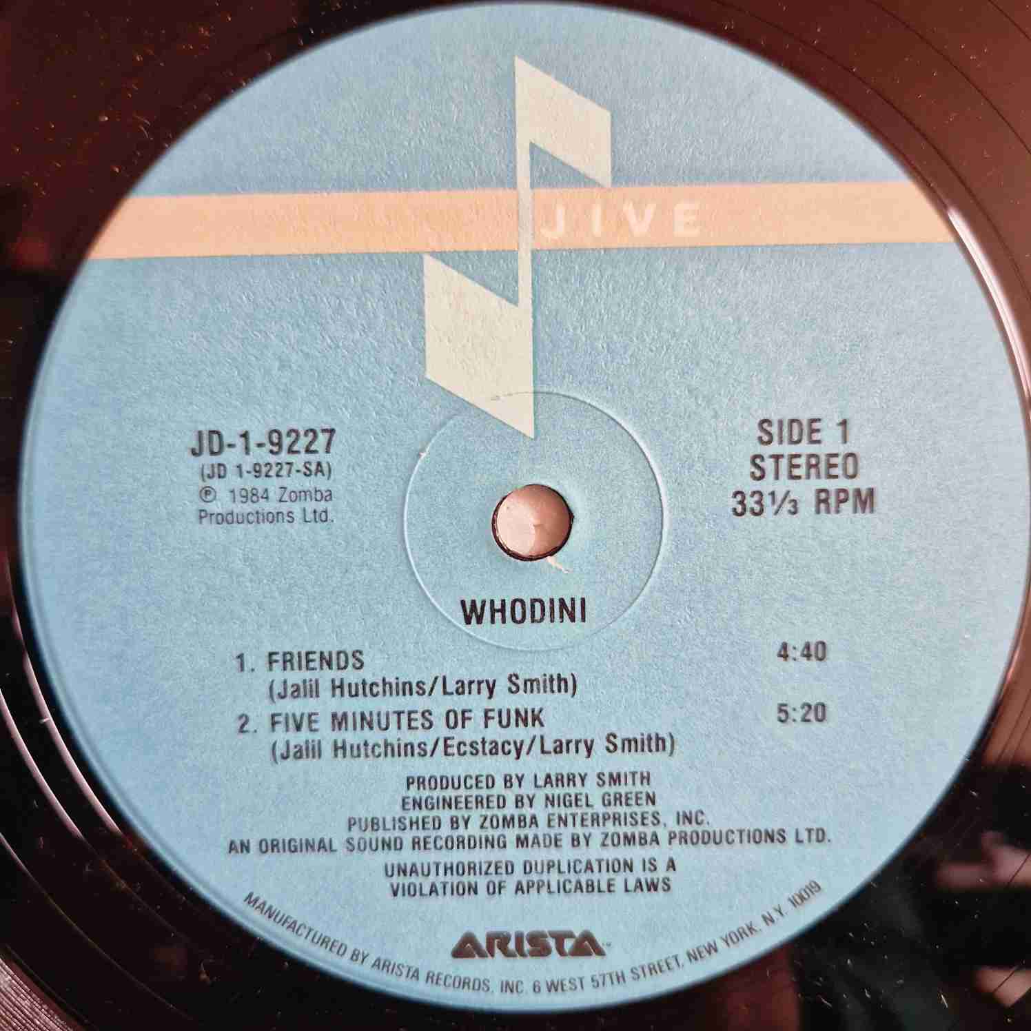 Whodini – Friends / Five Minutes Of Funk 12", 33 ⅓ RPM - imagine 3